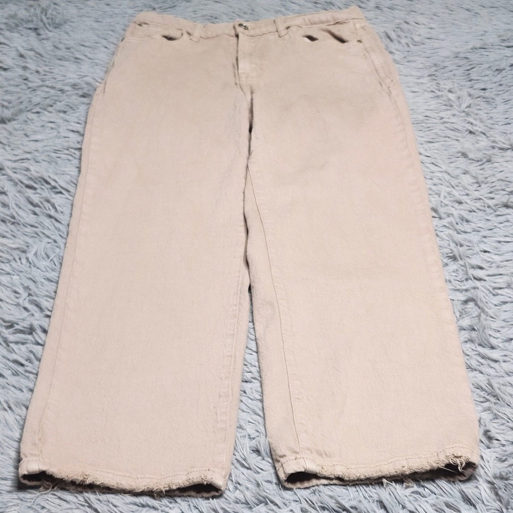 Kensie Jeans Womens 8 29 8/29 The Mila High Rise Straight Jeans Tan Cotton Retro
